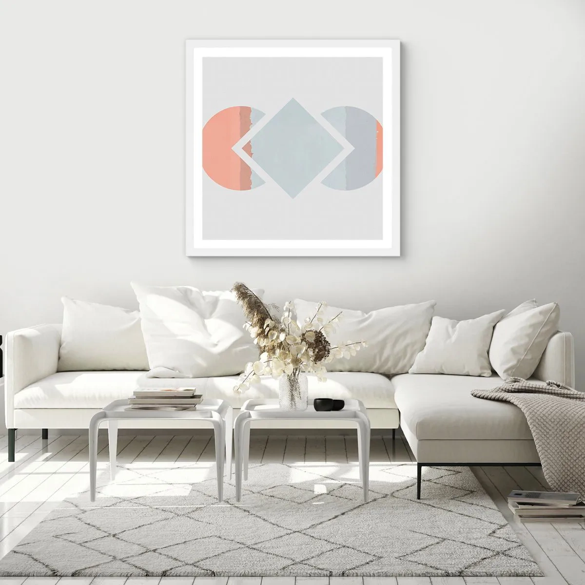 Poster in een witte lijst - De situatie is duidelijk - 60x60 cm