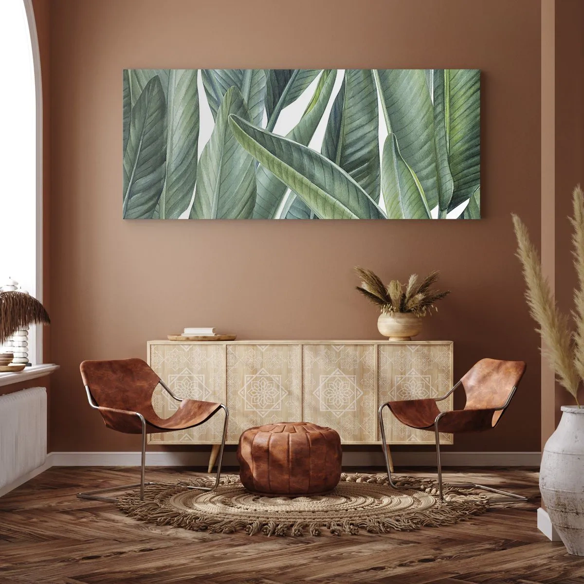 Schilderen op canvas - Groen zelf - 100x40 cm
