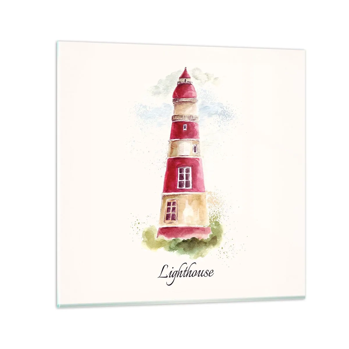 Schilderen op glas - Er is altijd goed weer in de buurt - 60x60 cm