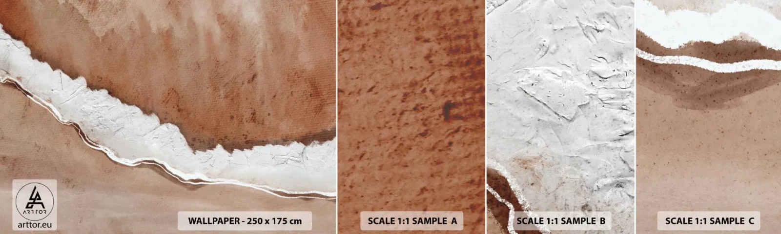 Fotobehang Staaltje Standard Eco - In aardetinten - Rand, Zand, Strand - 100x30 cm