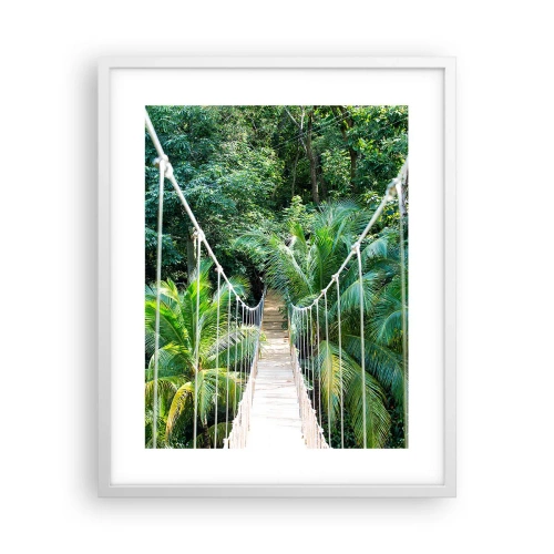 Poster in een witte lijst - Welkom in de jungle! - 40x50 cm