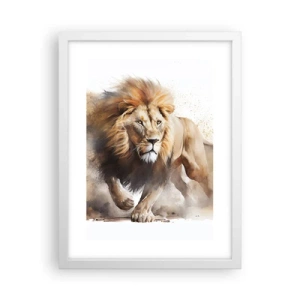 Poster in een witte lijst - De koning vertrekt - 30x40 cm