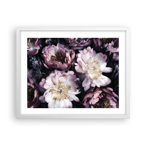 Poster in een witte lijst - Boeket ouderwets - 50x40 cm