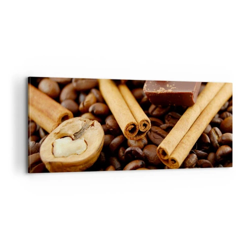 Schilderen op canvas - Concert van aroma's - 100x40 cm