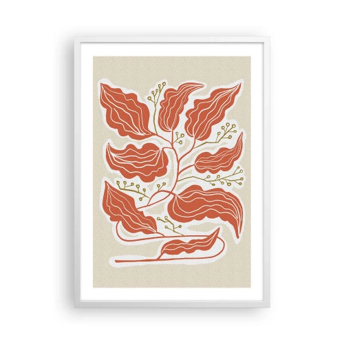 Poster in een witte lijst - Folk en koraal - 50x70 cm