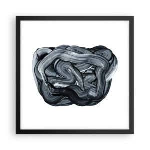 Poster in een zwarte lijst - Het is niet zo eenvoudig - 40x40 cm