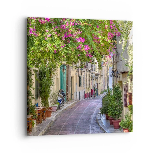 Schilderen op canvas - Bloeiende steeg - 30x30 cm