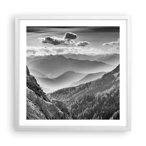 Poster in een witte lijst - Tot aan de horizon - 50x50 cm