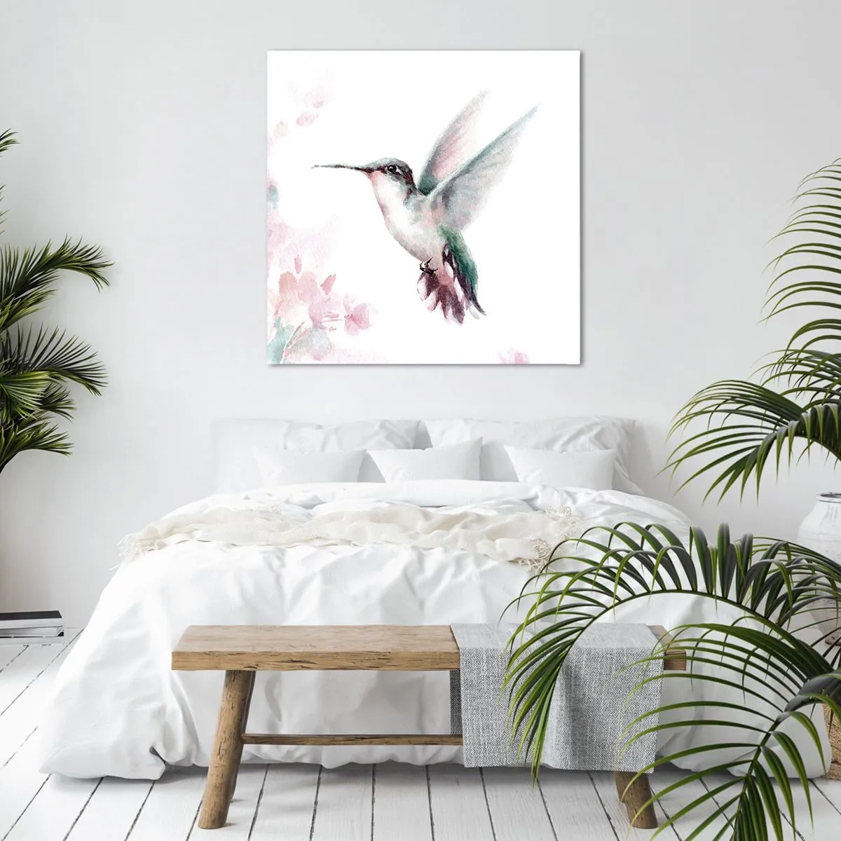 Schilderen op canvas - Vastgehouden tijdens fladderen - 70x70 cm