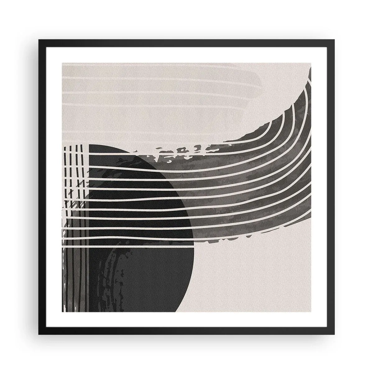 Poster in een zwarte lijst - Daar en terug - 60x60 cm