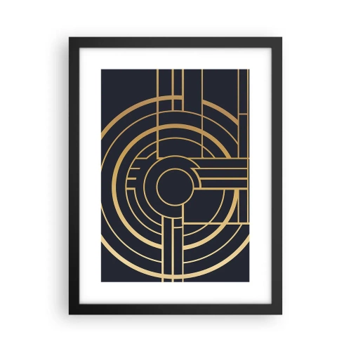 Poster in een zwarte lijst - Draaien van dingen - 30x40 cm