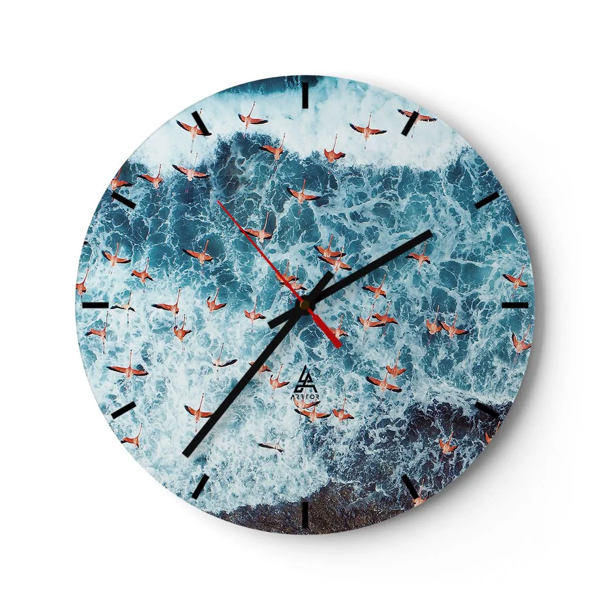 Wandklok - Klok - De kustparade - 40x40 cm