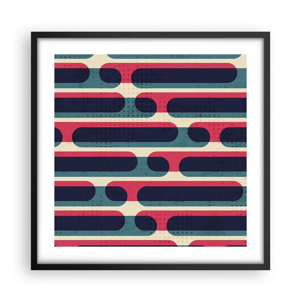Poster in een zwarte lijst - In de diepte en vooruit - 50x50 cm