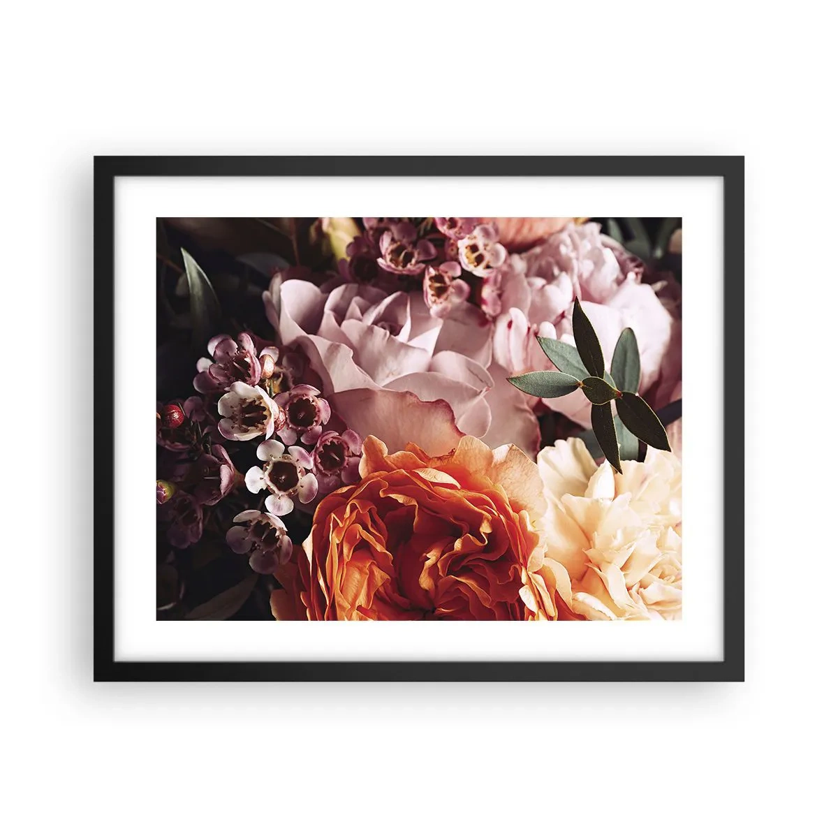 Poster in een zwarte lijst - Gehuld in schoonheid - 50x40 cm