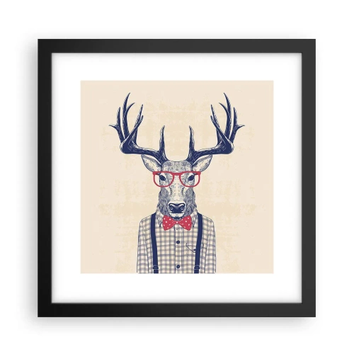 Poster in een zwarte lijst - Een grappig extravaganza - 30x30 cm