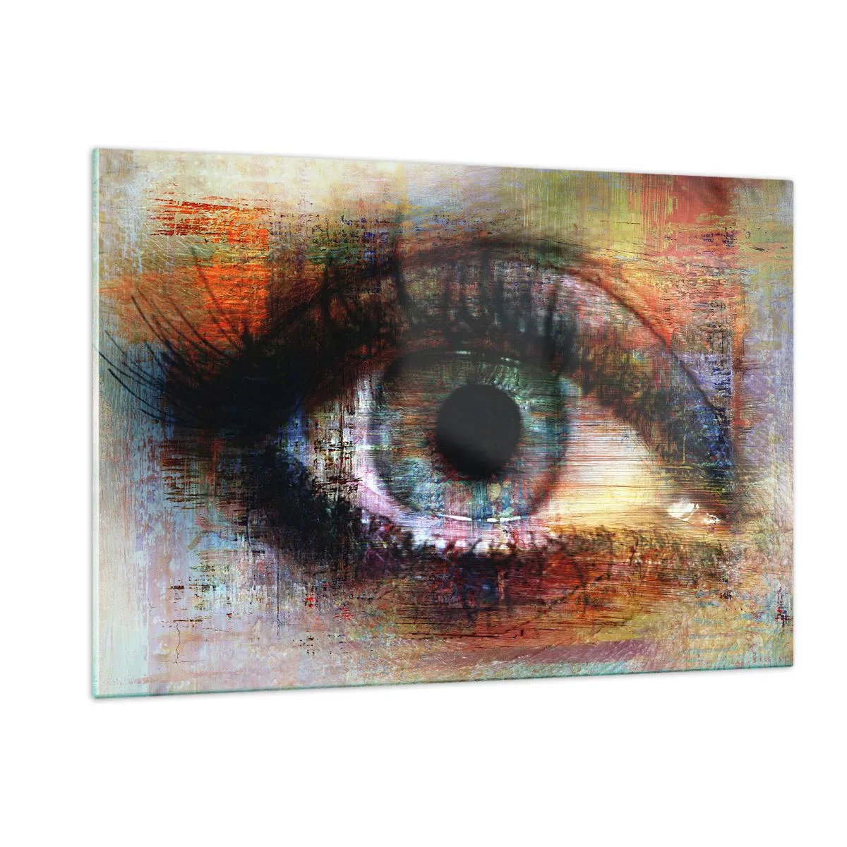 Schilderen op glas - Je kunt in de ziel kijken - 120x80 cm