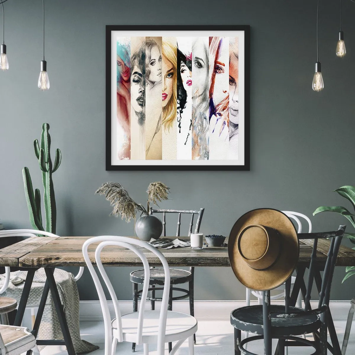 Poster in een zwarte lijst - En jij bent het altijd - 60x60 cm