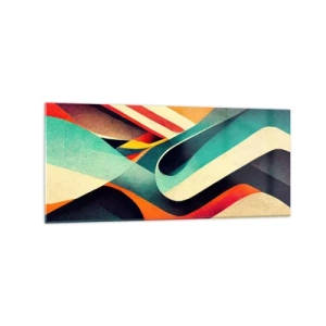 Schilderen op glas - Intensieve compositie - 120x50 cm