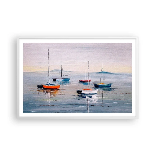 Poster in een witte lijst - Een welverdiende rust - 91x61 cm