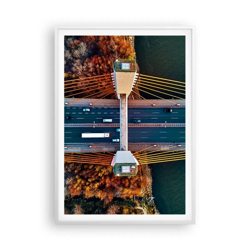 Poster in een witte lijst - BEYOND the waters, beyond the forest - 70x100 cm