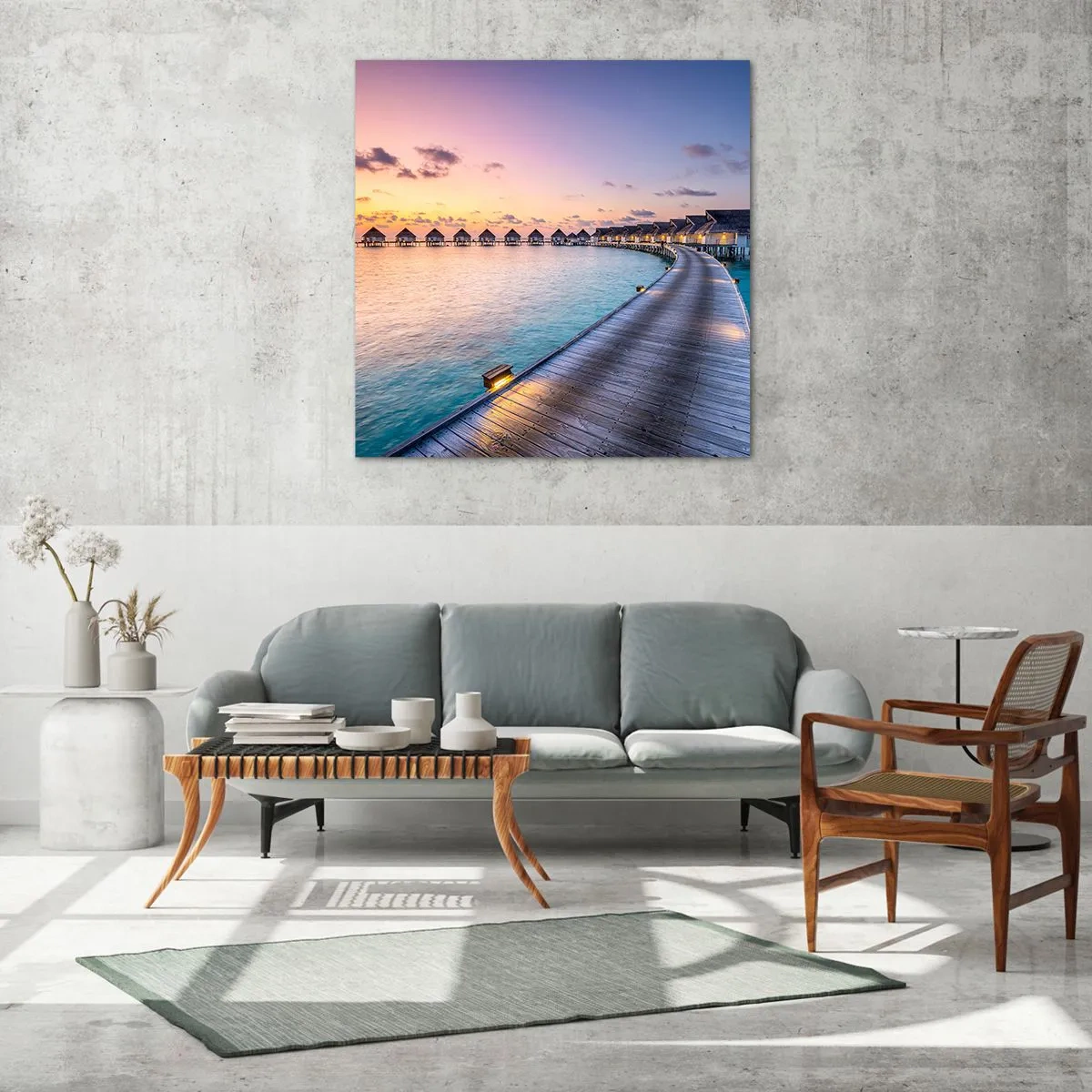 Schilderen op glas - Vakantie - terug naar de bronnen - 60x60 cm