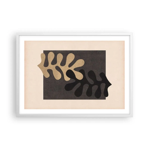 Poster in een witte lijst - Afwezigheid en complement - 70x50 cm