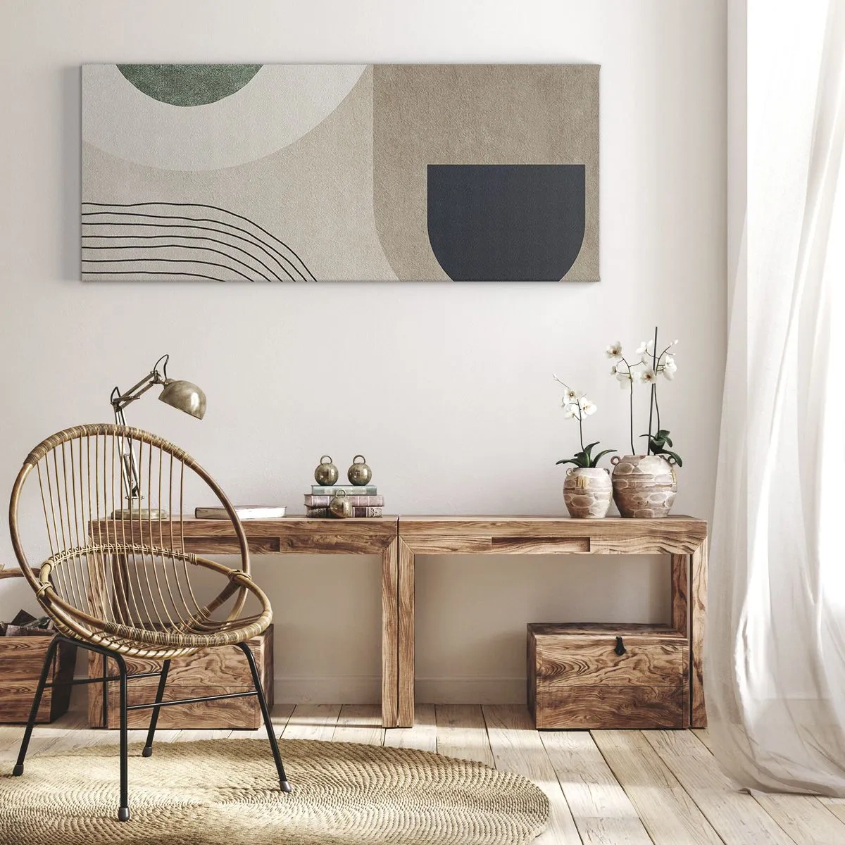 Schilderen op canvas - De zachtheid van het ovaal - 100x40 cm