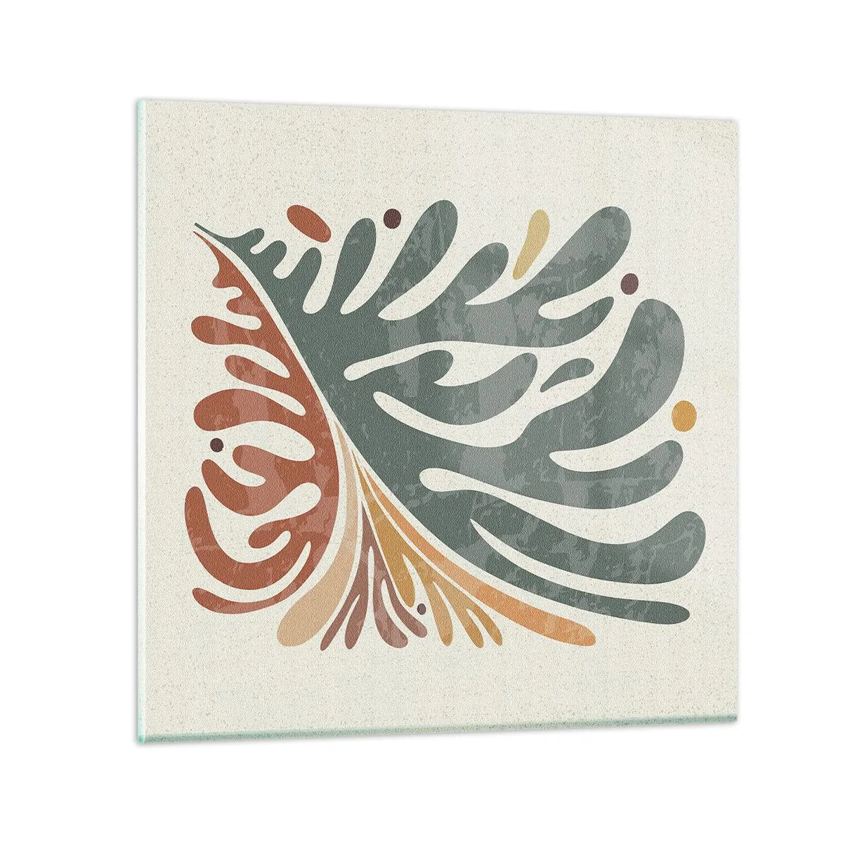 Schilderen op glas - Veelkleurig blad - 30x30 cm