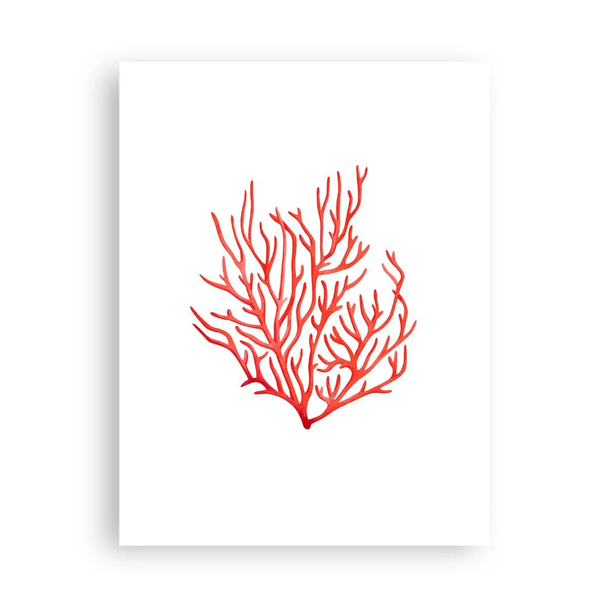 Poster - Koraal filigraan - 30x40 cm