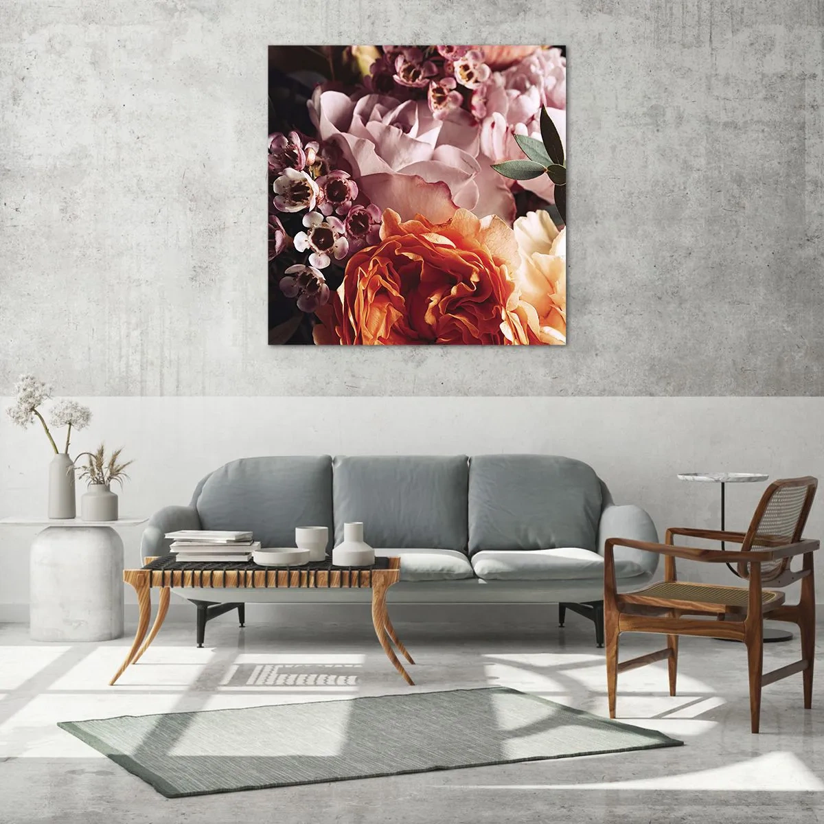 Schilderen op glas - Gehuld in schoonheid - 70x70 cm