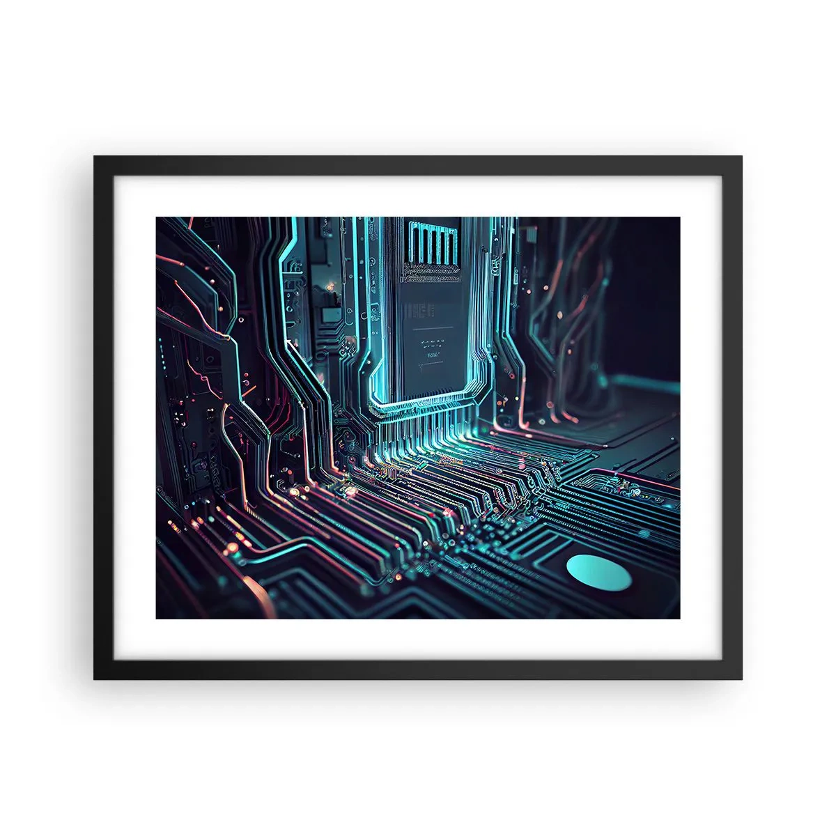 Poster in een zwarte lijst - Ik ben aan het denken… - 50x40 cm