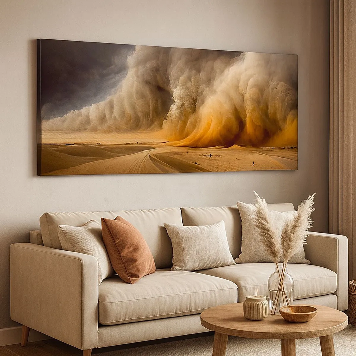 Schilderen op canvas - De toorn van de woestijn - 100x40 cm