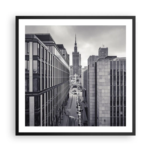 Poster in een zwarte lijst - Warschau vallei - 60x60 cm