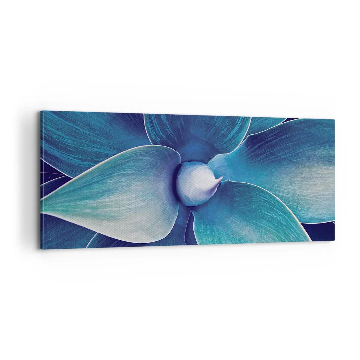 Schilderen op canvas - Blauw uit de lucht - 100x40 cm