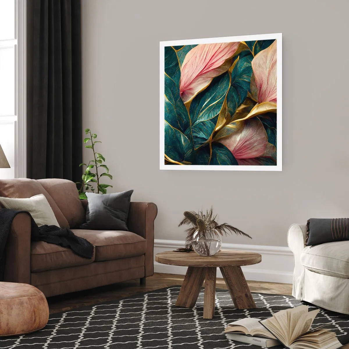 Poster - Natuurlijke elegantie en stijl - 60x60 cm