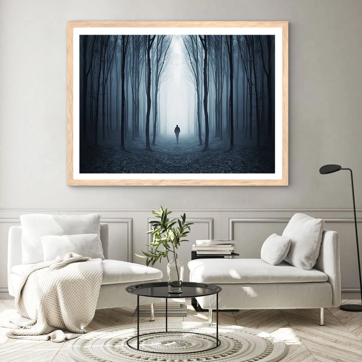 Een poster in een licht eiken lijst - En alles is eenvoudig en duidelijk - 40x30 cm