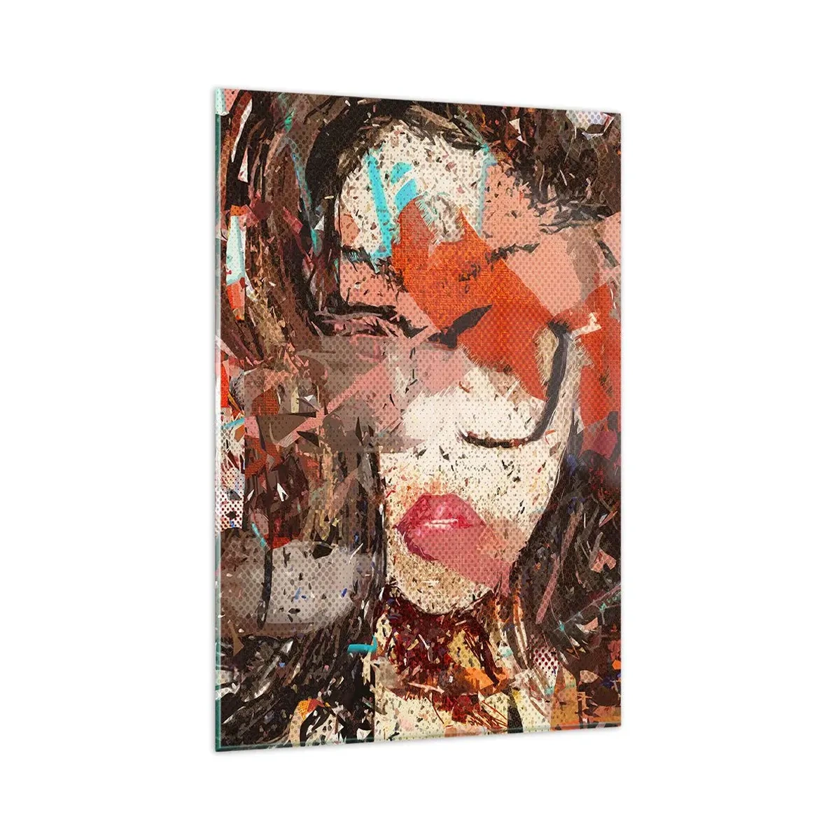 Schilderen op glas - Niemand weet wat je werkelijk bent - 80x120 cm