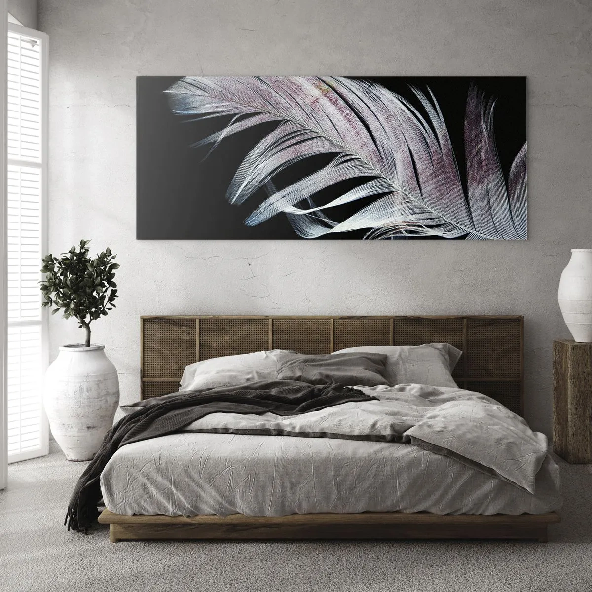Schilderen op glas - Denk aan aanraking - 120x50 cm