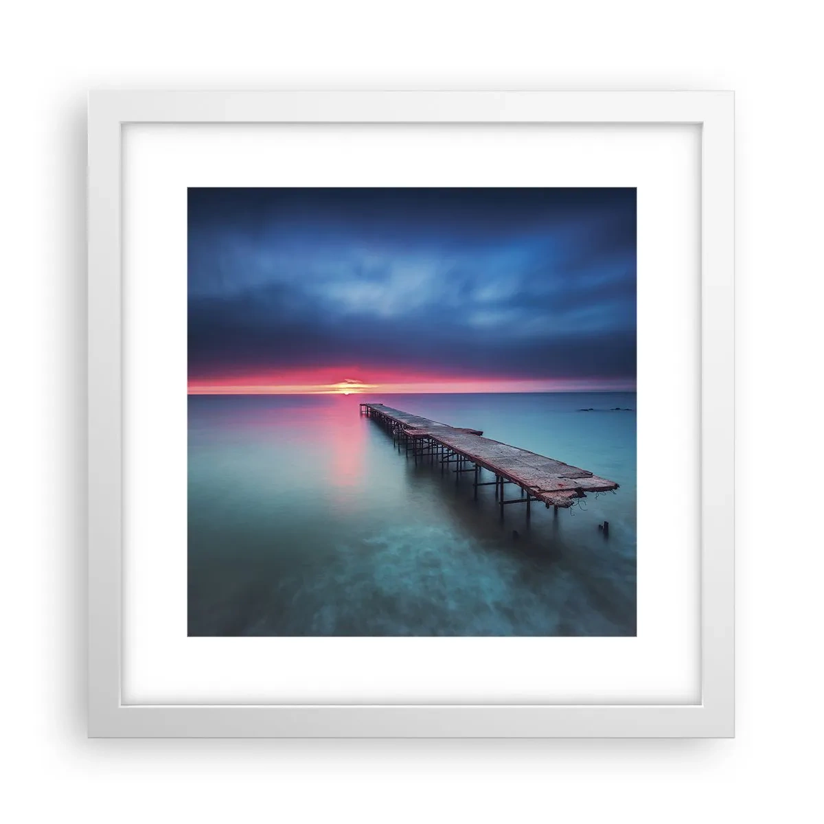 Poster in een witte lijst - Tussen hemel en aarde - 30x30 cm