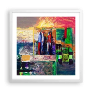 Poster in een witte lijst - Relaties en emoties - 50x50 cm