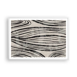 Poster in een witte lijst - Lijnoverstromingsvlakte - 100x70 cm