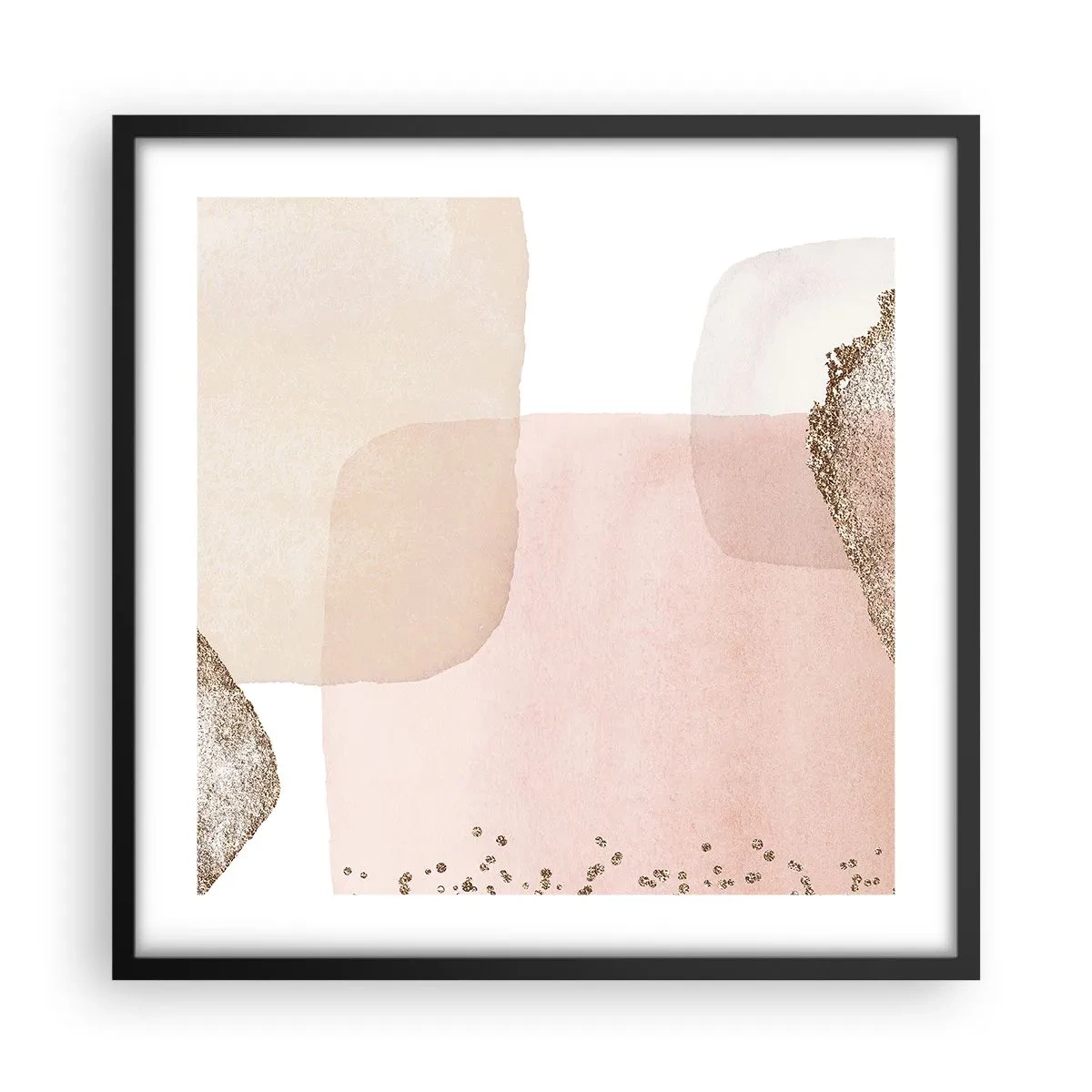 Poster in een zwarte lijst - Een blik door kleur - 50x50 cm