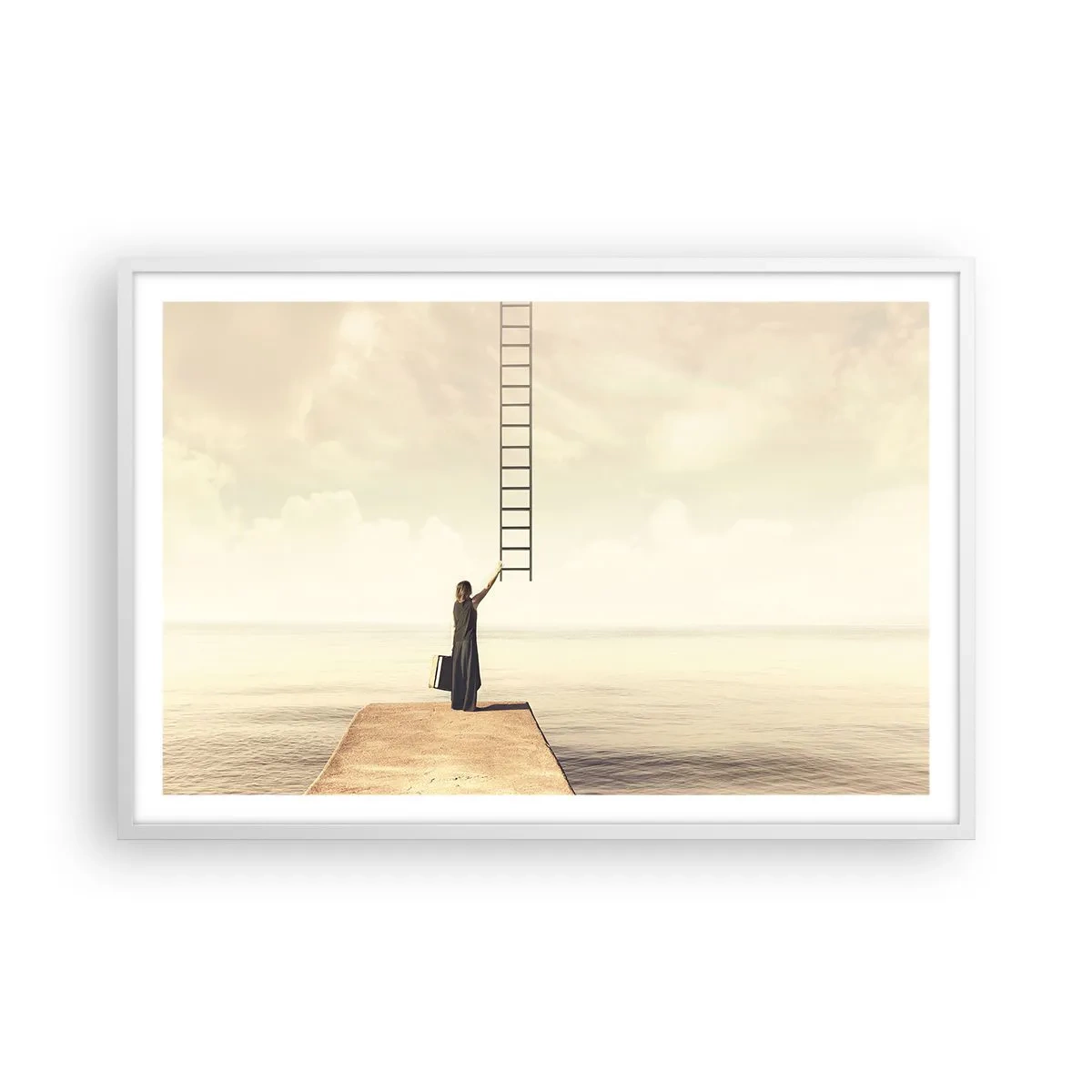 Poster in een witte lijst - Een magische reis - 91x61 cm