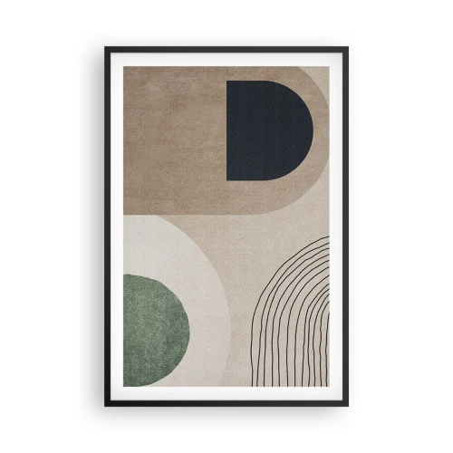 Poster in een zwarte lijst - De zachtheid van het ovaal - 61x91 cm
