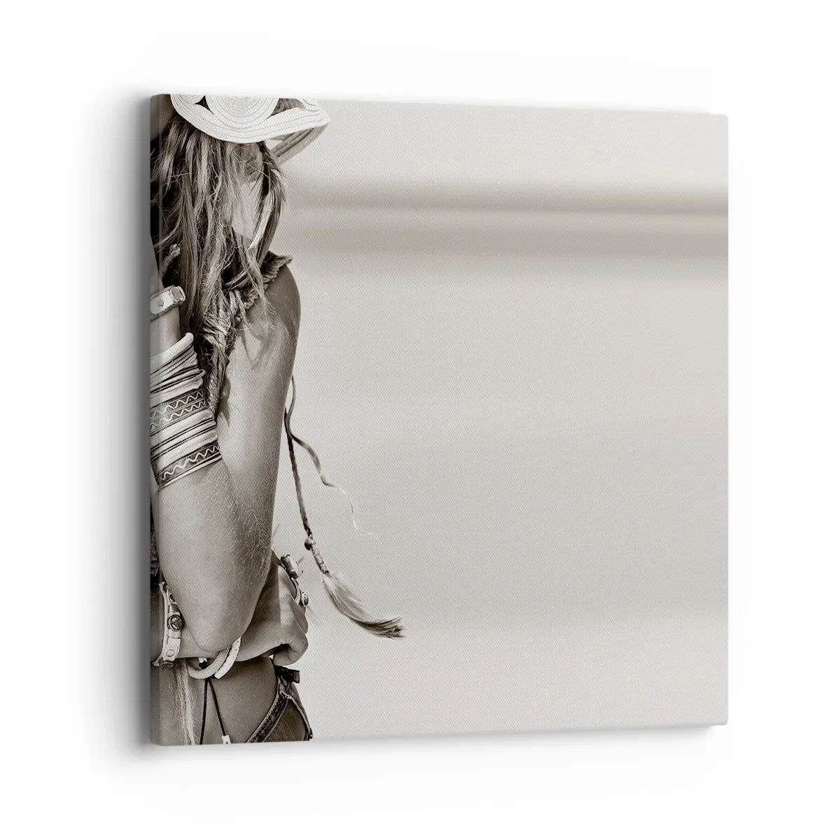 Schilderen op canvas - Waarom een ​​meisje - 40x40 cm