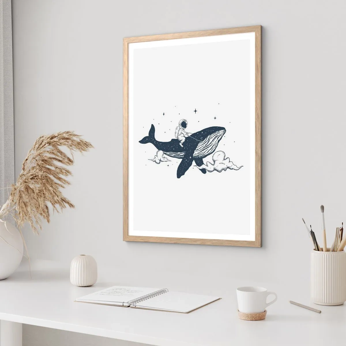 Een poster in een licht eiken lijst - Ruimte avontuur - 61x91 cm