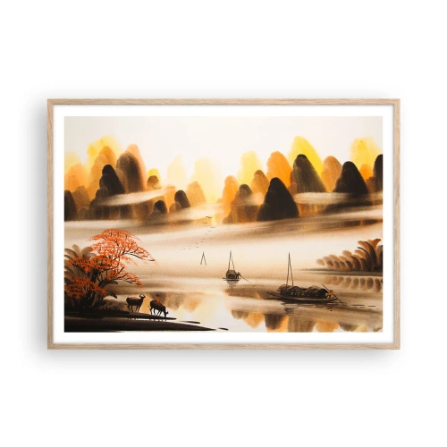 Een poster in een licht eiken lijst - Verder dan het Verre Oosten - 100x70 cm