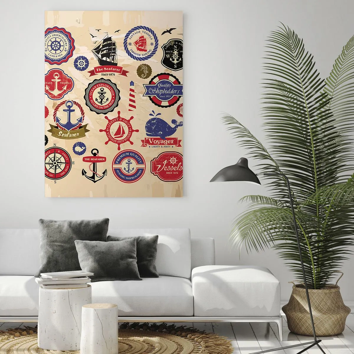 Schilderen op glas - Zeilende broederschap - 70x100 cm