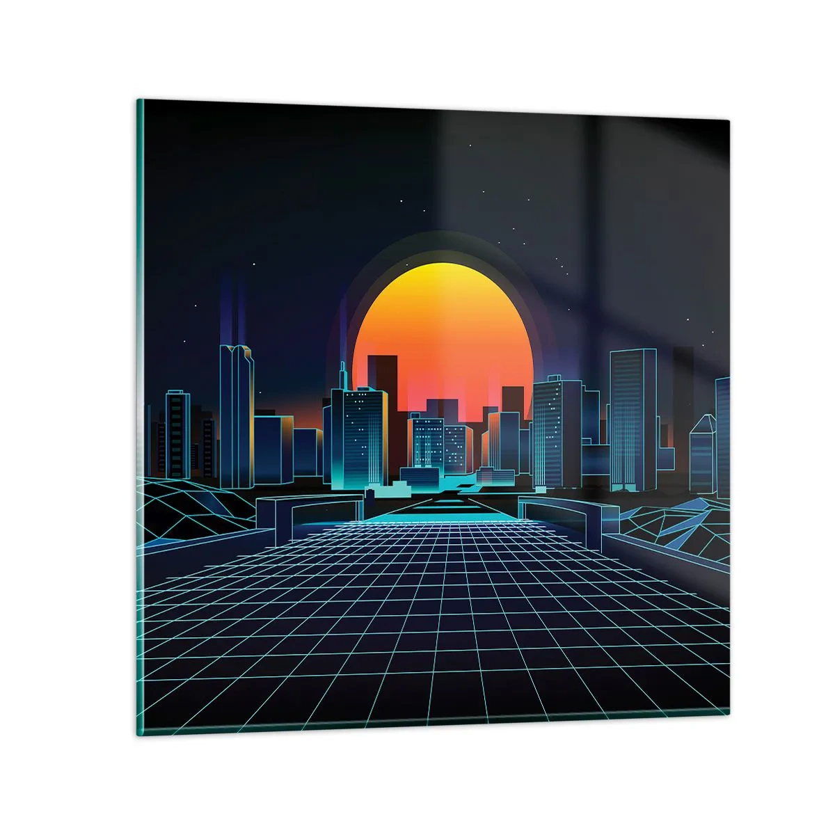 Schilderen op glas - Wil je nog steeds naar het echte? - 70x70 cm