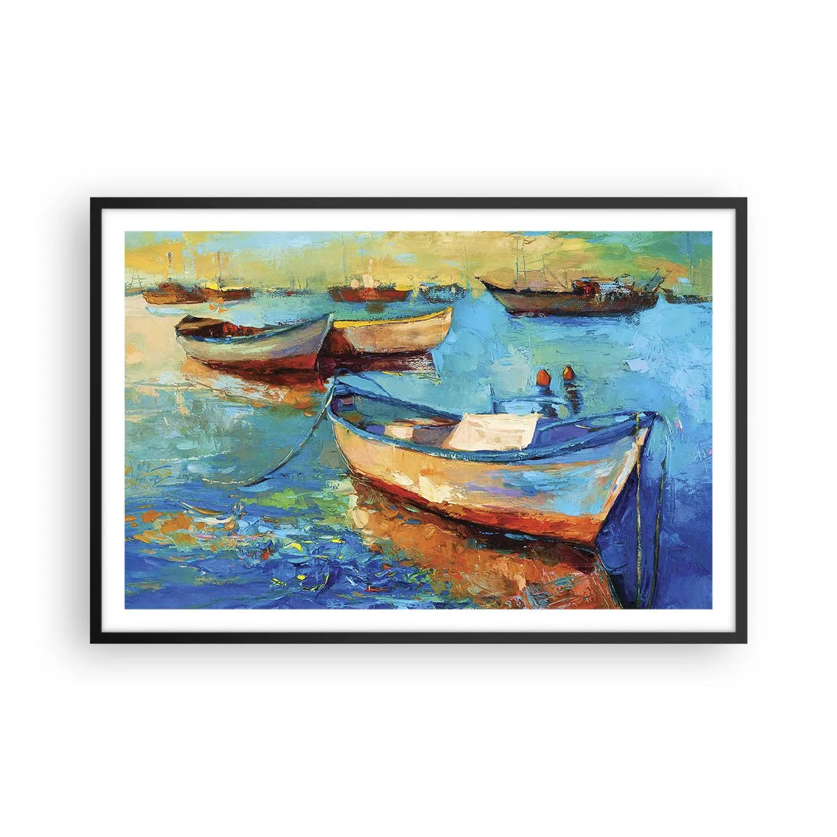 Poster in een zwarte lijst - In de zuidelijke baai - 91x61 cm